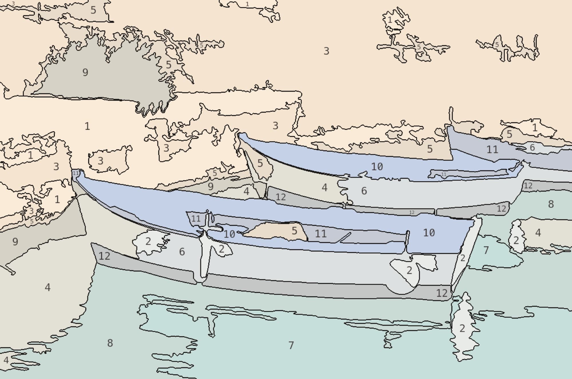 Harbour boats at midday — tinted preview