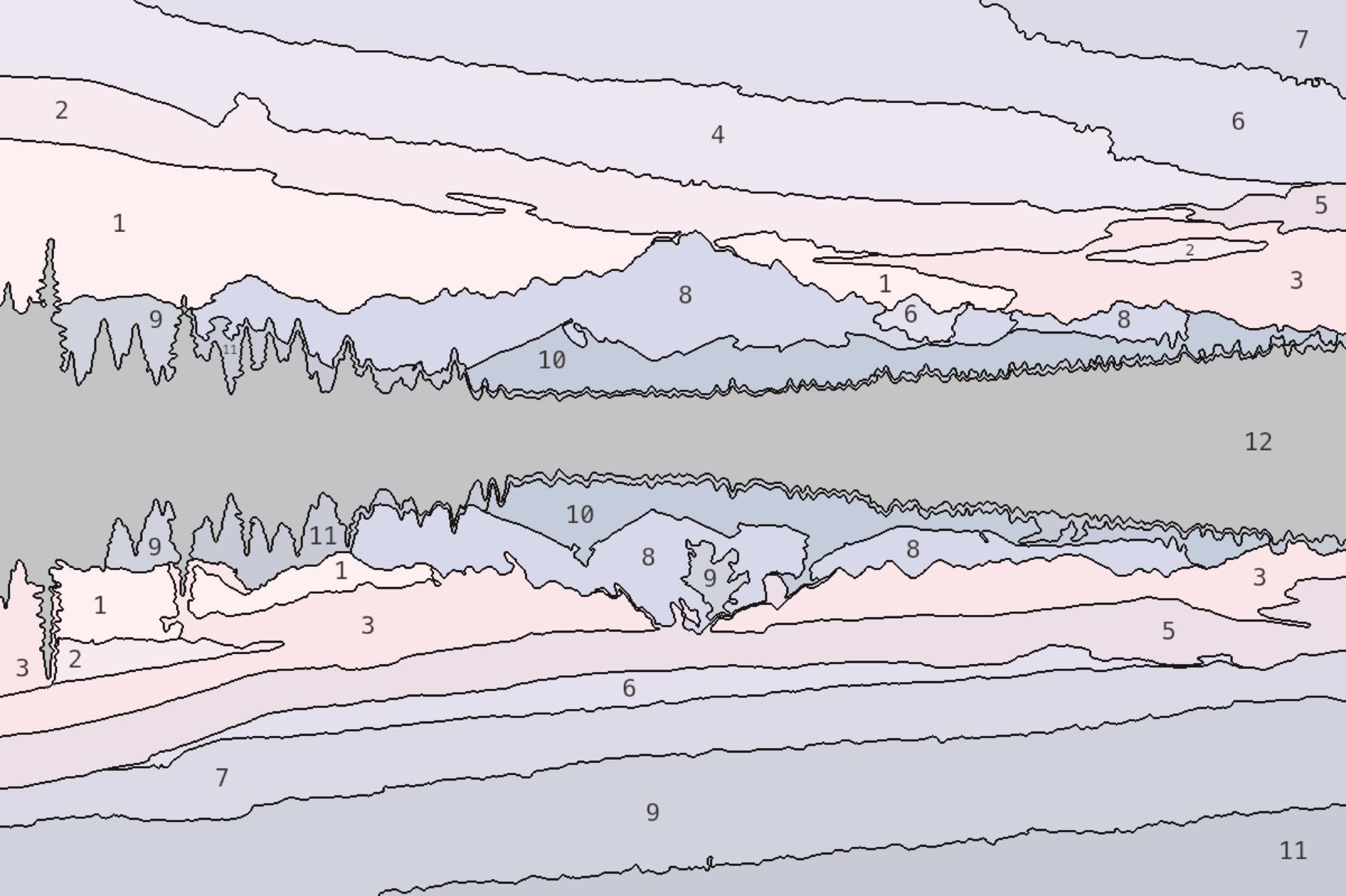 Alpine lake at dawn — tinted preview